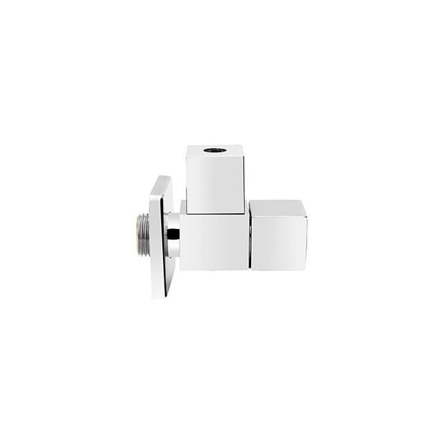 ASW - Design-Eckventil 108688 Messing verchromt, kantige Bauform, 1/2' x 10 mm