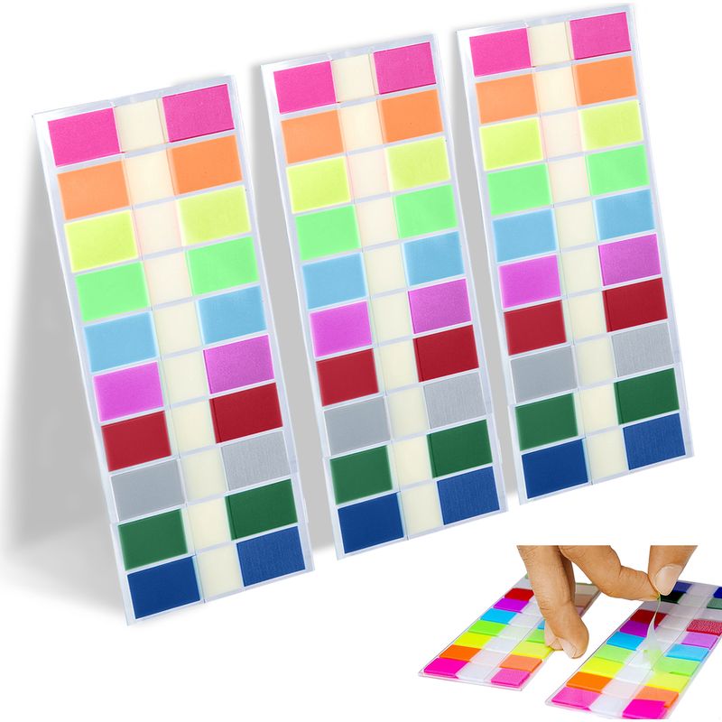 Registerkartenaufkleber – 400 Transparente Pet-folien – 10 Farben – Zum Markieren Von Seiten In Büchern, Kursmaterialien Und Dokumenten – 2er-packung Für Notizbücher