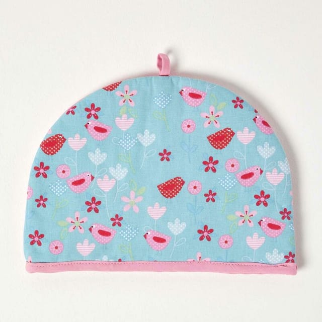 Teekannenwärmer Vögel und Blumen Design Tea Cosy - Homescapes