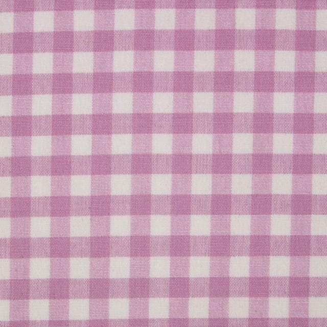 Vichy-Karo Baumwollstoff – Meterware rosa-weiß, 150 cm breit - Homescapes