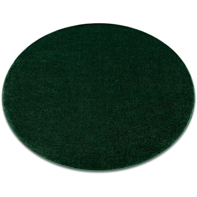 Rugsx - Teppich softy Kreis glatt, einfarbig forest grün green rund 200 cm
