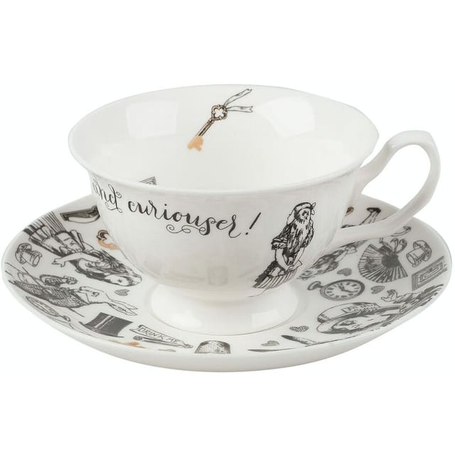 V AND A Victoria & Albert Tasse und Untertasse de Farbe White de Alice im Wunderland de.