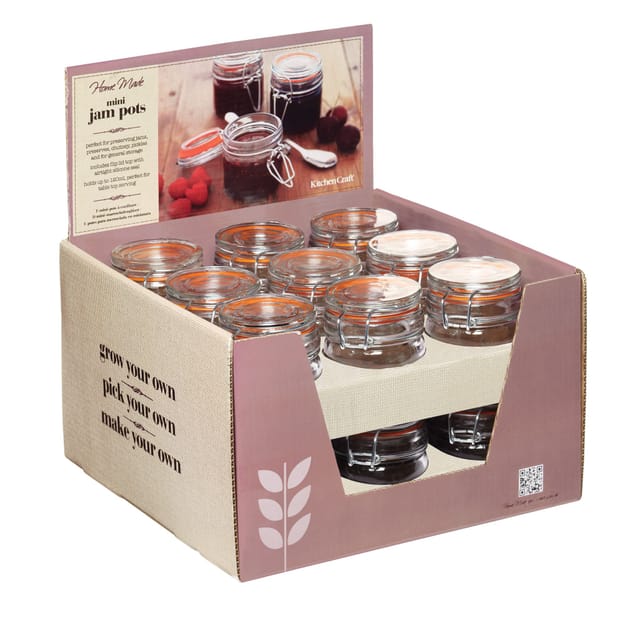 Kitchen Craft KCHMJARMINIDISP 120 ml Home Made starren Gehäuse rund de jar de luftdichtes Glas de jar de luftdichtes Glas.