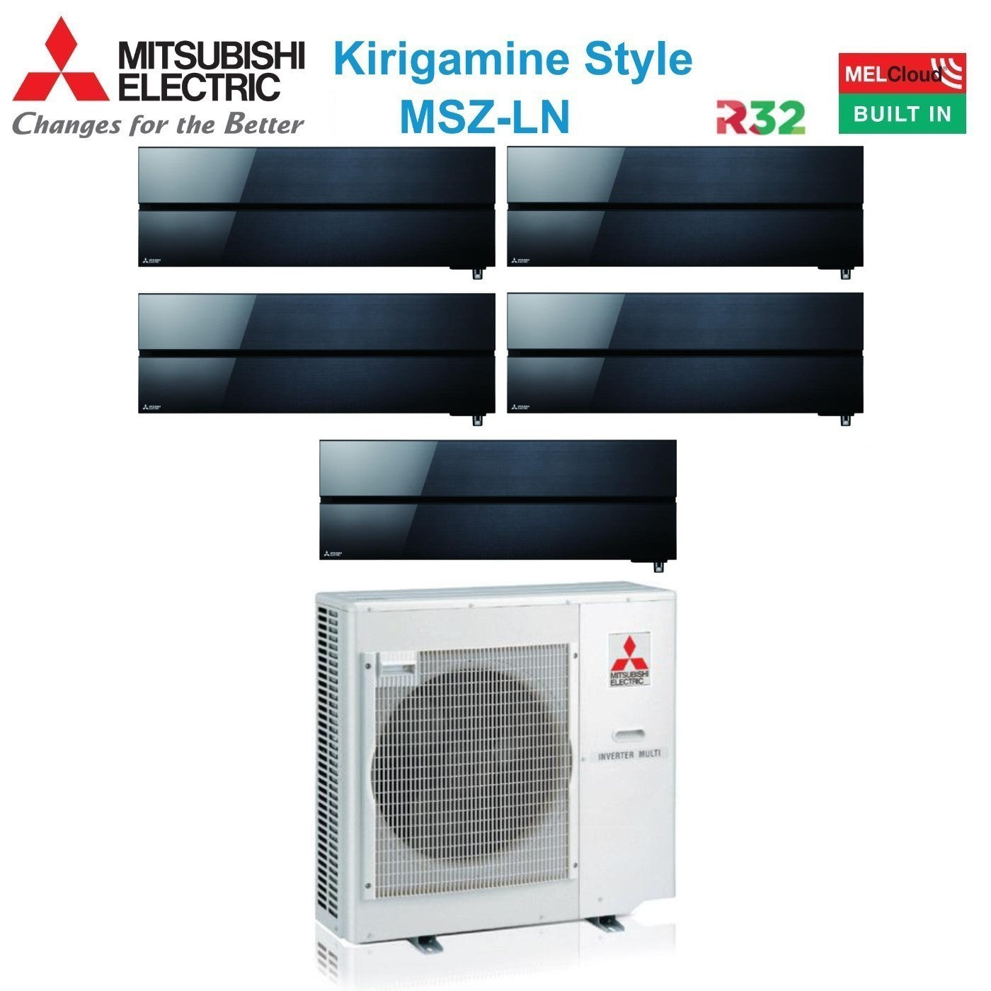 Klimaanlage Mitsubishi Electric Msz-ln 10 2 Kw 5 Einheiten