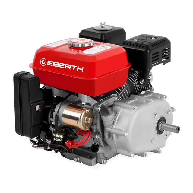 6,5 ps 4,8 kW Benzinmotor Standmotor Kartmotor Antriebsmotor mit Ölbadkupplung, 20 mm ø Welle, E-Start, 7ah 12V Batterie, Ölmangelsicherung, 4-Takt,
