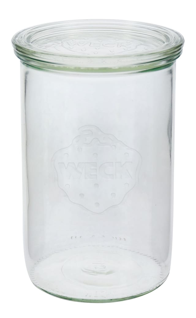 Weck - Sturzglas 1050 ml, Einmach Glas mit Deckel zum Einkochen 6 Stück