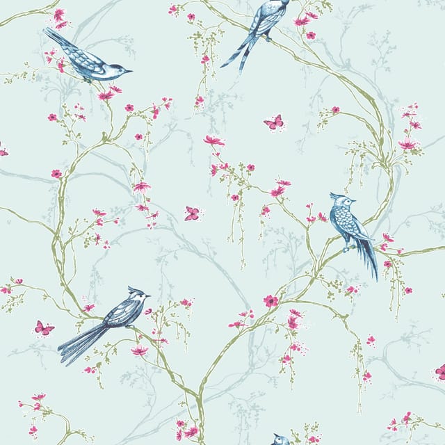 Superfresco Easy - Vliestapete - Vogel - Blau - 10m x 52cm