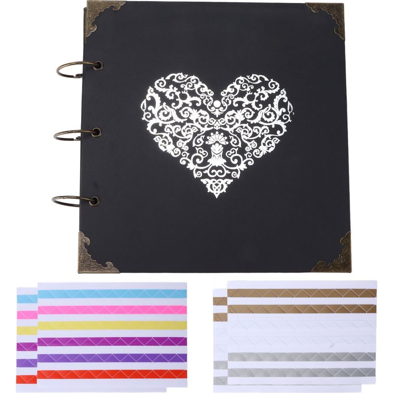 Scrapbooking-set Mit 25 Leeren, Selbstklebenden Seiten, Diy-fotoalbum Mit Metallring Für Hochzeiten, Reisen Und Geburtstage.