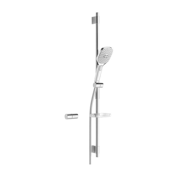Hansa - Activejet - Brausegarnitur mit Duschschlauch, Duschstange und Duschskopf, 3 Strahlen, chrom 84370230