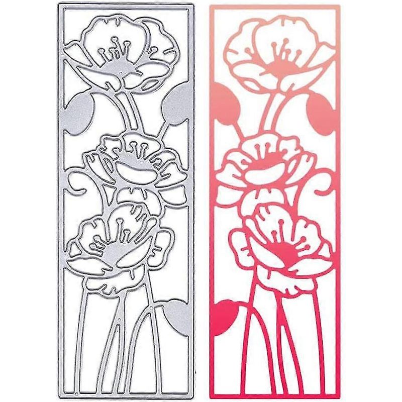 Stanzformen Aus Metall Für Blumenrahmen, Prägeschablonen, Schneidevorlagen Für Scrapbooking, Lesezeichen Und Kartenherstellung.