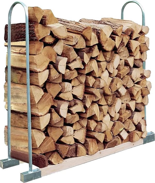 Trendline - Kaminholzstapelhilfe 150cm Höhe mit Rohrbügel Holzlager Kaminholzregal