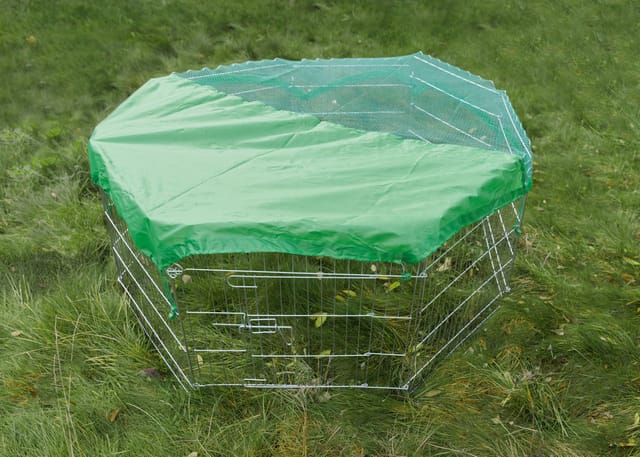 Trendline - Freigehege für Kleintiere 60x60 cm, 8 Teile Laufstall Freilauf Gehege