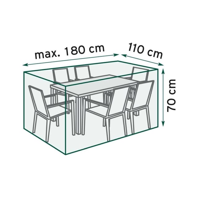 Schutzhülle Exclusive Sitzgruppe 180x110x70 cm Abdeckung Gartenmöbel - Trendline