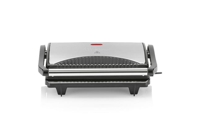 Tristar - Elektro Kontaktgrill Edelstahl, Low Fat Multigrill Camping 700Watt, 22,5x14cm