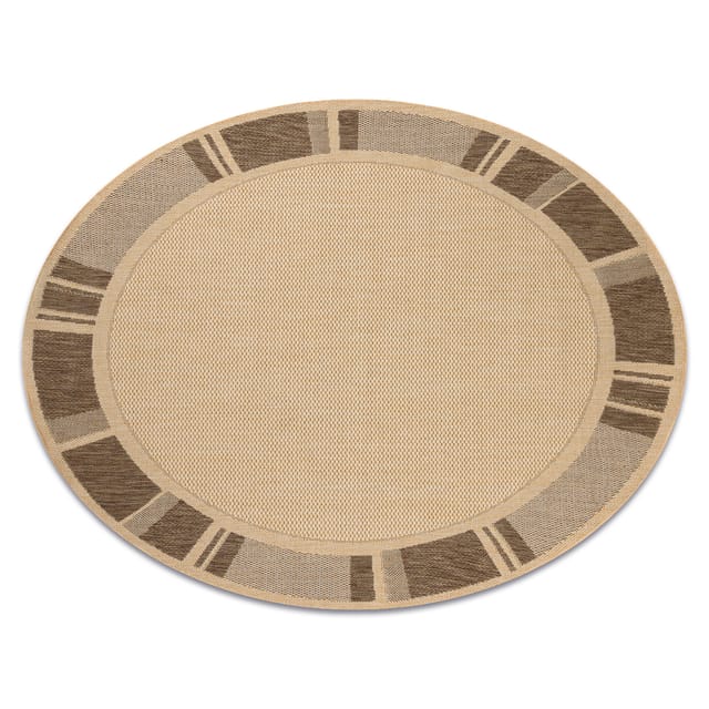 Teppich sizal kreis floorlux 20195 mais / coffe beige rund 200 cm