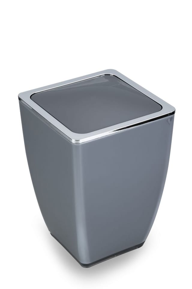 Trendline - Kosmetikeimer Cube 5 l anthrazit Mülleimer Schwingdeckeleimer Badeimer