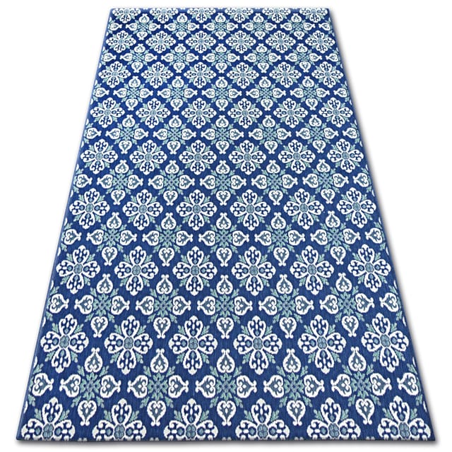 Rugsx - Teppich color 19246/699 sisal Blumen Blau blue 120x170 cm
