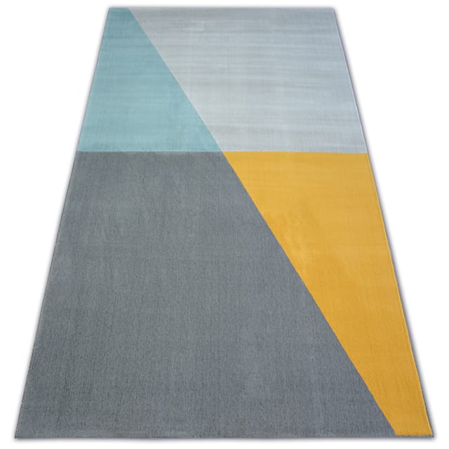 Teppich scandi 18487/572 - Trapez grau gold türkis multicolour 80x150 cm