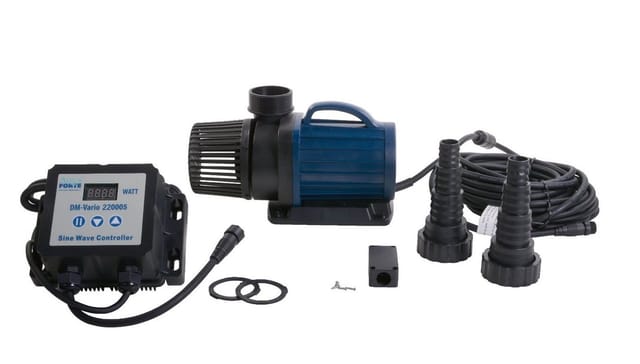 AquaForte DM-30000 Vario s Teichpumpe - 30.000 L/Std. - 335W - Förderhöhe 9,5 m - Korngröße 6 mm - Sehr energieeffizient - Geeignet für Süß- &