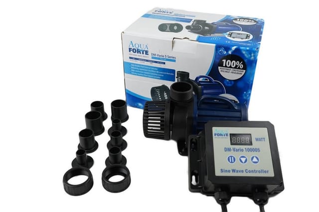 AquaForte DM-10000 Vario s Teichpumpe - 10.000 L/Std. - 85W - Förderhöhe 5,5 m - Korngröße 6 mm - Sehr energieeffizient - Geeignet für Süß- &