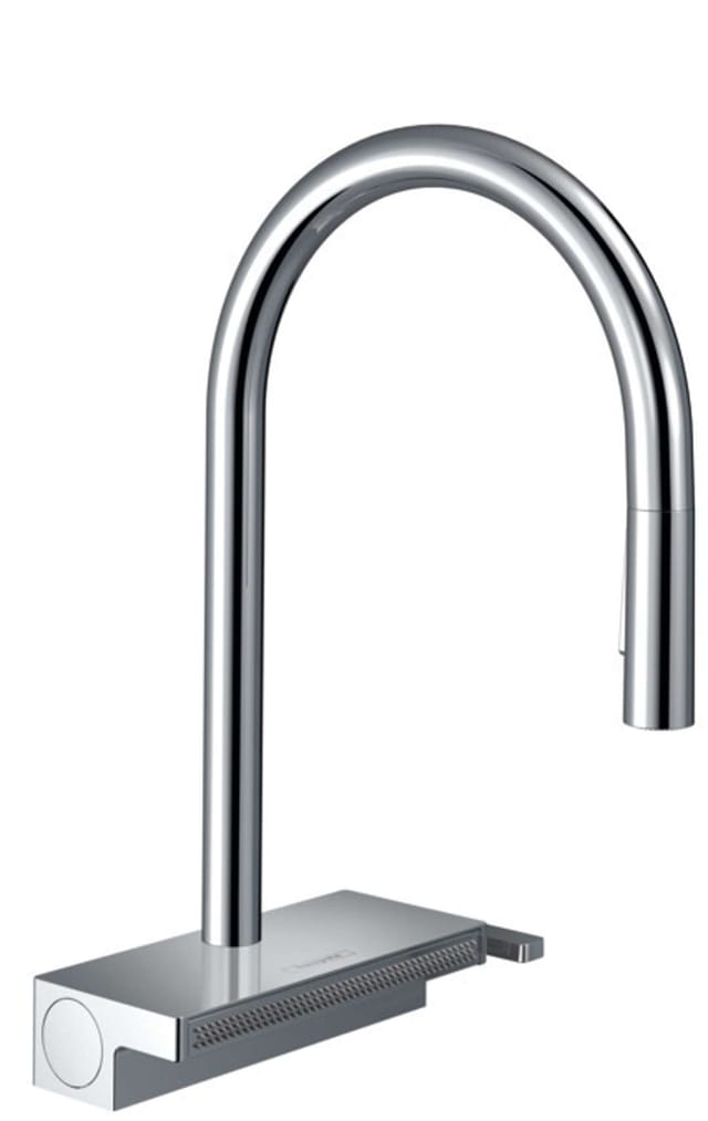 M81 - Spültischarmatur Aquno Select, mit ausziehbarem Auslauf und flachem Brausestrahl, verchromt 73837000 - Hansgrohe