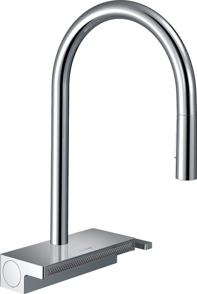 M81 - Spültischarmatur Aquno Select, mit ausziehbarem Brause und flachem Strahl, sBOX, verchromt 73831000 - Hansgrohe
