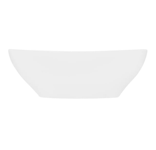 Luxebath - ecd Germany Waschbecken Waschtisch ca. 410 x 330 x 142 mm aus Keramik Weiß Aufsatzbecken Aufsatzwaschbecken Handwaschbecken