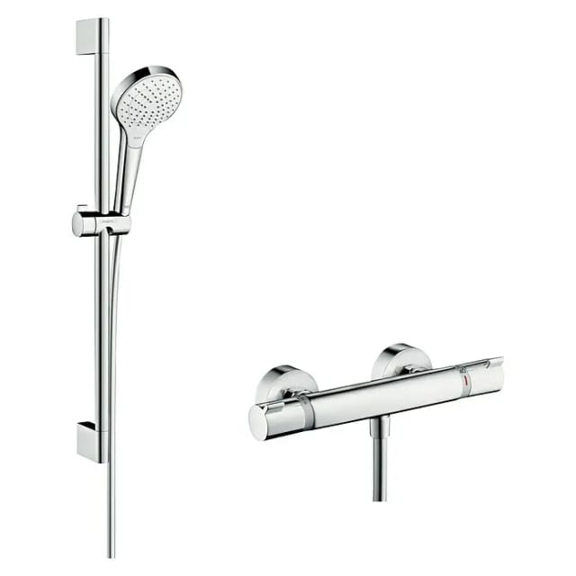 Hansgrohe - Pulsify Select s Duschset 105 3-strahlig Relax mit Stange c 90 cm matt weiß 24170700