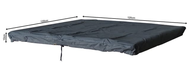 Sandkasten Abdeckung 120x120cm Schutzhülle Wasserdicht Quadratisch Rechteckig Grau