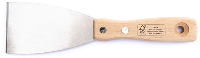 Spachtel mit Holzheft 6 cm Holzgriff Malerspachtel Schaber - Trendline