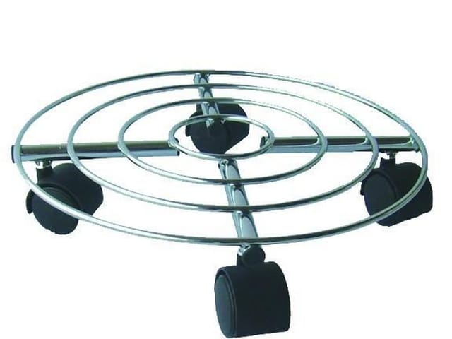 Trendline - Pflanzenroller ø 30cm max. 50 kg Blumenroller Rollbrett verchromt