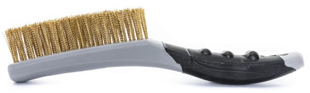 Drahtbürste Messing 4Reihig Kunststoffgriff Grillreiniger Metallbürste - Trendline