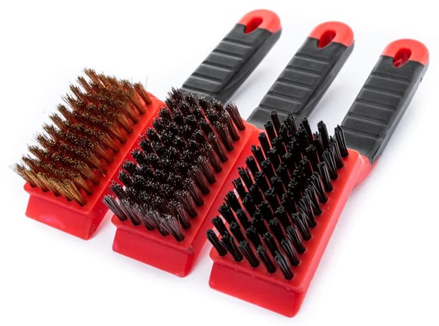 Trendline - Drahtbürsten-Set, 3-teilig Grillbürste Grillreinigungsbürste