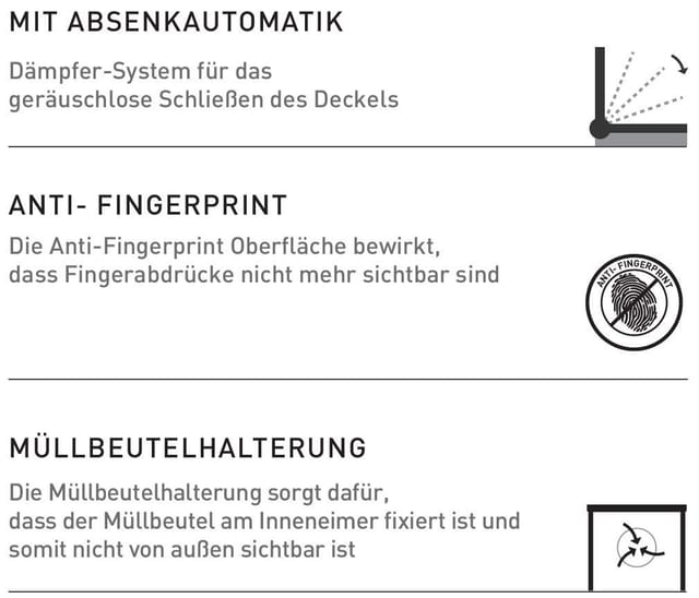 Primaster - Treteimer Della 6 l Badeimer Kosmetikeimer Abfalleimer