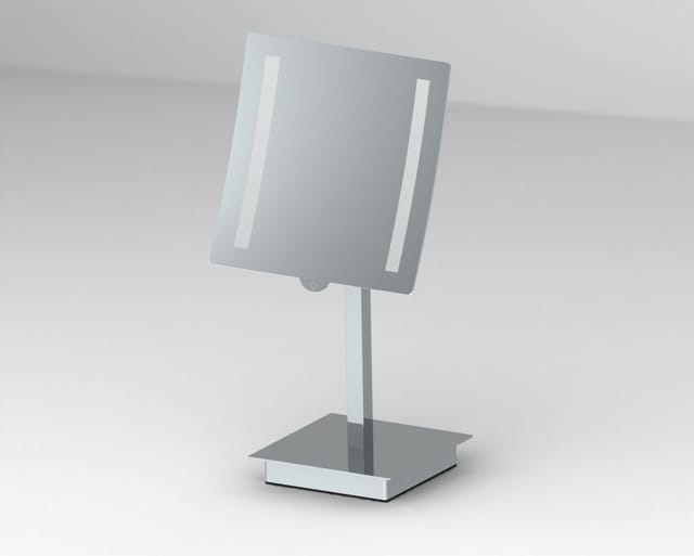 Primaster LED Stand-Kosmetikspiegel eckig Badspiegel Spiegel Kosmetikspiegel