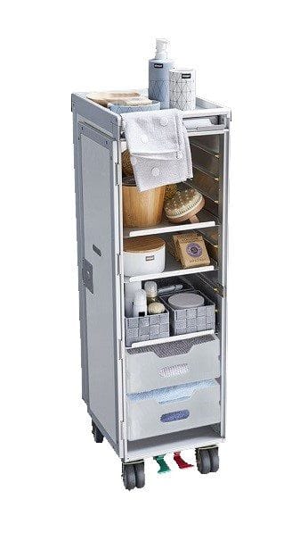 Weitere - Original Flugzeugtrolley 30x40x103cm Airline-Trolley Aircraft Cart Servierwagen