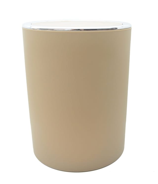 Trendline - Kosmetikeimer Ring cappuccino 5 l Badeimer Mülleimer Abfalleimer