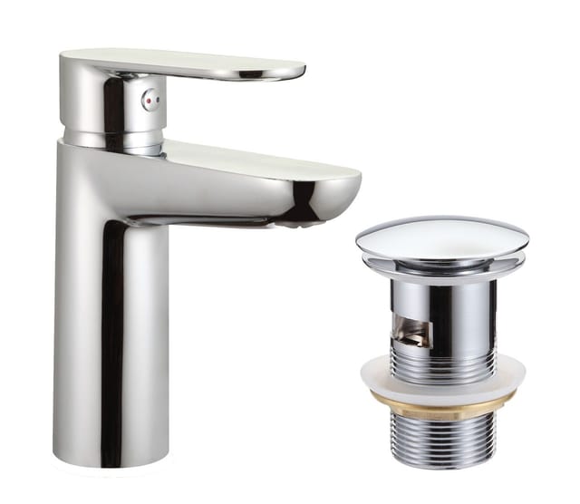 Primaster - Waschtischarmatur Prag chrom mit Ablaufgarnitur Wasserhahn