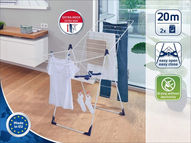 Leifheit Classic 200 Flex Wäschetrockner weiß und blau