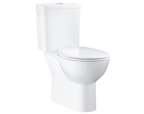 Bau Ceramic - Set - Stand-WC-Kombination mit Spülkasten + WC-Sitz SoftClose, Rimless, Alpinweiß 39346000 - Grohe