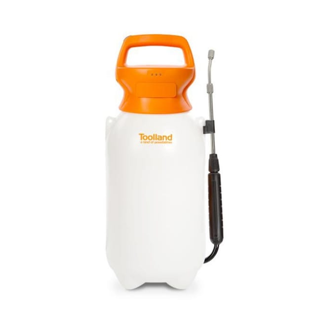 Toolland Elektrischer Drucksprüher 8L mit Lithium-Akku, teleskopischer Lanze, verstellbarer Edelstahldüse, automatische Pumpe, Gartensprüher für