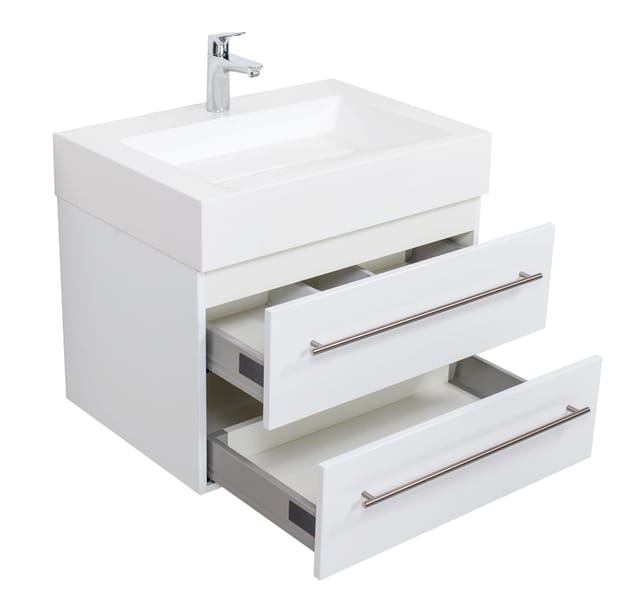 Badmöbel Design 700 weiss hochglanz