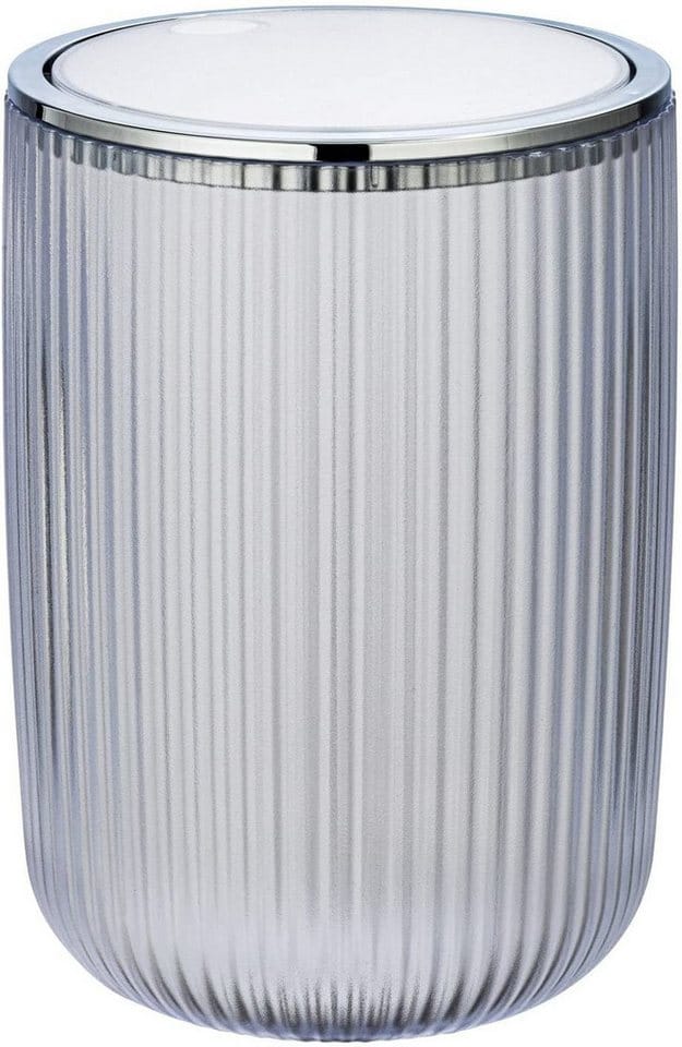 Schwingdeckeleimer Agropoli s Transparent, Kosmetikeimer mit Schwingdeckel, 2 l, Transparent, Kunststoff transparent - transparent - Wenko