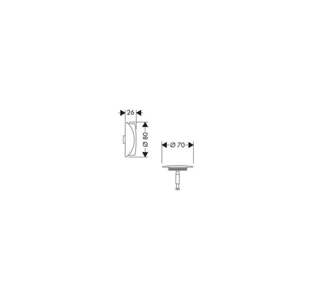 Hansgrohe - Flexaplus - Fertigset Ablauf- und Überlaufgarnitur, schwarzmatt 58185670