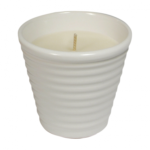 Keramiktasse mit Citronella und farbiger Kerze 82x80
