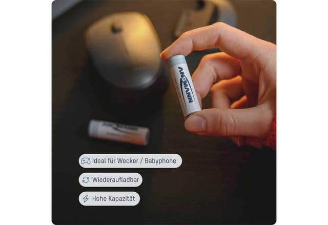 Ansmann - Akku aaa 550mAh Micro NiMH 1,2V – 1000x wiederaufladbar (8 Stück)