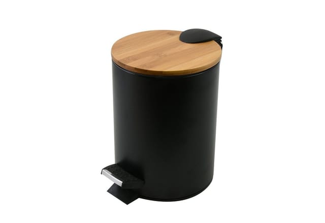 SPIRELLA Adonis 3-Liter-Badezimmerabfalleimer, schwarzes Holz Sans marque