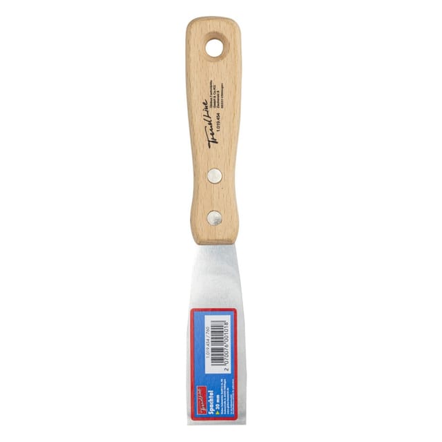 Spachtel mit Holzheft 3 cm Holzgriff Malerspachtel Schaber - Trendline