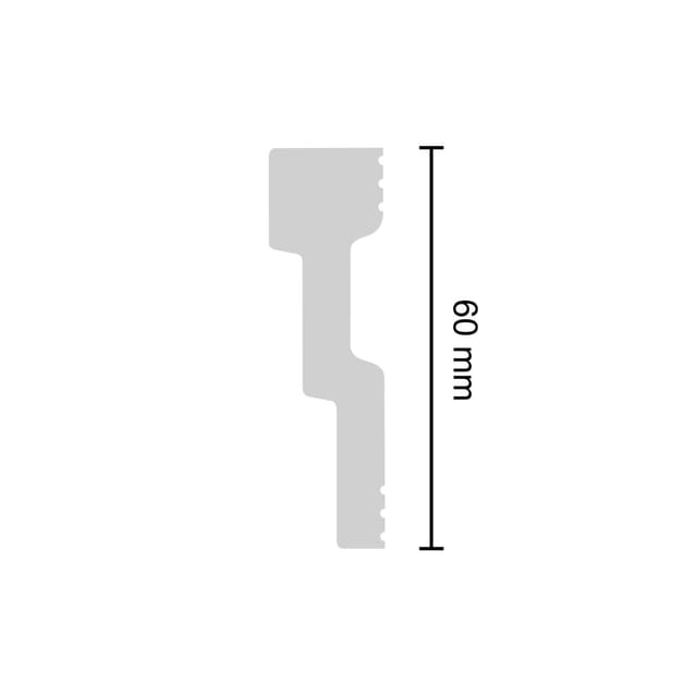 Decosa - Deckenleiste Veronique, Querschnitt 60 mm , 2 m lang Leisten