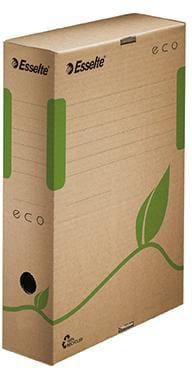 Esselte - Archivbox eco 8 x 32,7 x 23,3 cm (b x h x t) din A4 mit Archivdruck Wellpappe 100 % recycelt naturbraun